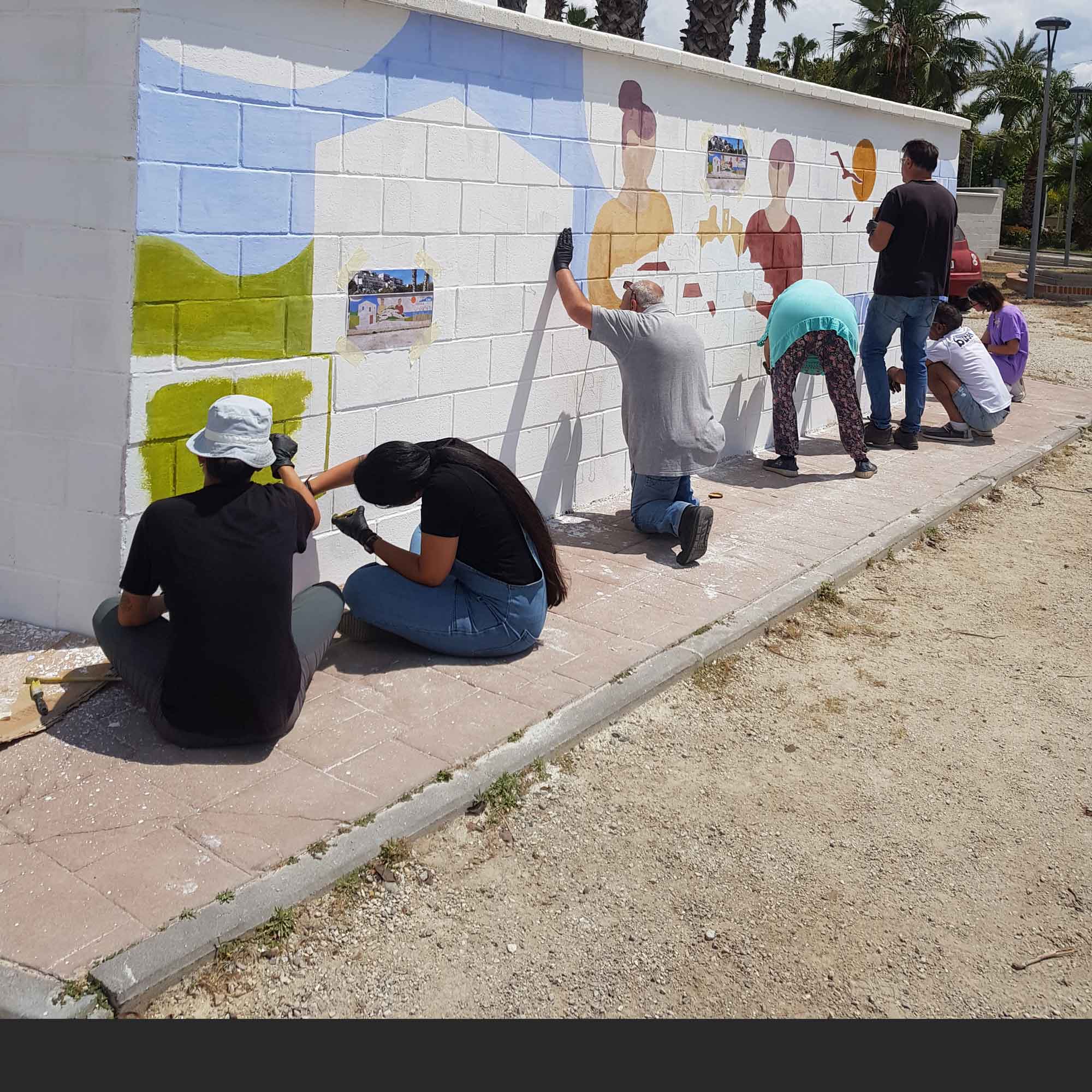 Mural de cal y pigmentos naturales